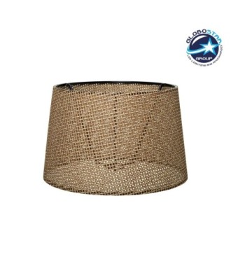 GloboStar® COVER 203-0261 Μοντέρνο Φωτιστικό Καπέλο Μπέζ Διάτρητο Ύφασμα - Μ38 x Π38 x Υ24cm